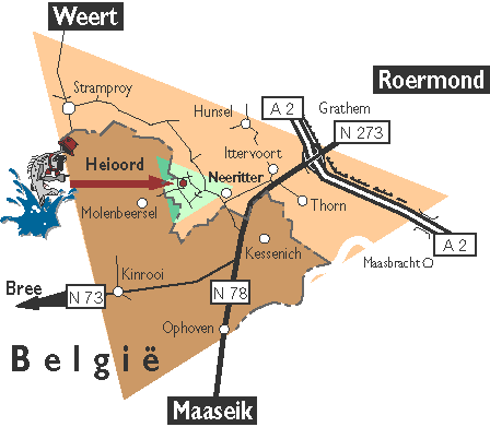 Plattegrond Stramproy, Grathem, Ophoven